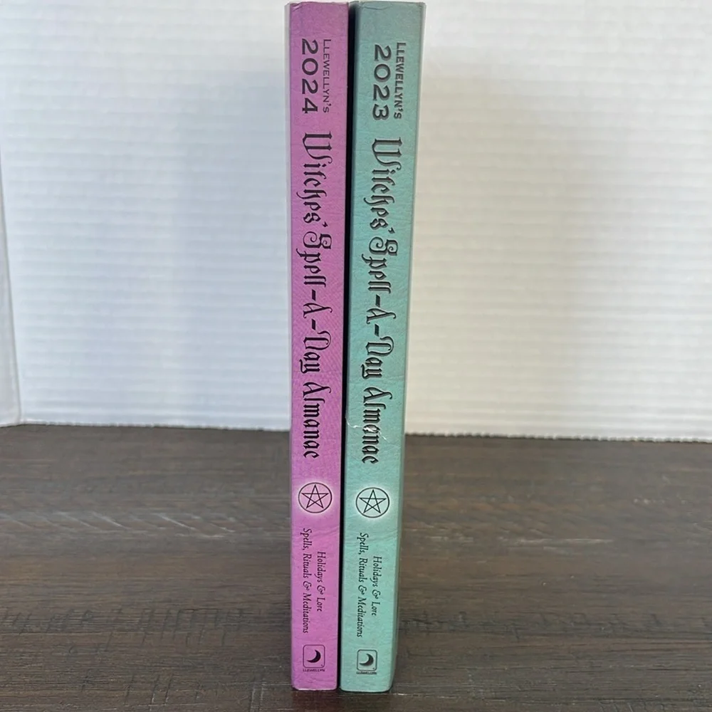 NEW 2 Book Set Llewellyn's Witches Spell-A-day Almanac 2023 & 2024